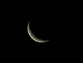 srpek měsíce, vysoké rozlišení, noční obloha, Tmavě černá, měsíční povrch, fáze měsíce, astronomie, nebeské tělo, Lunární půlměsíc, temná obloha, měsíční svit