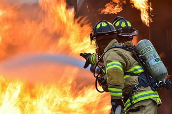 firefighters, fire, firefighting, fireman illustration, fire safety, fire rescue, fire equipment, fire helmet, fire extinguisher, fire scene, fire action