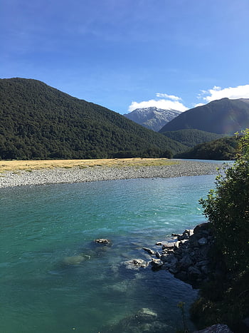 flow, new Zealand, landscape